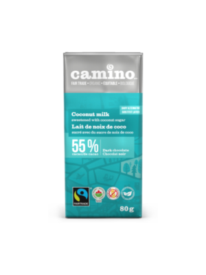 Camino coconut milk chocolate bar (80g) on Rosette Fair Trade