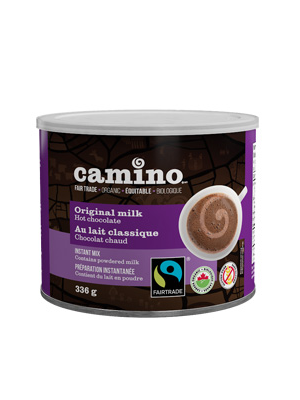 Camino milk hot chocolate (fairtrade, organic) available on Rosette Fair Trade
