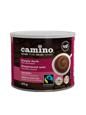 Camino simply dark hot chocolate (fairtrade, organic, vegan) available on Rosette Fair Trade