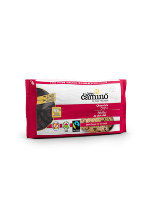 Fairtrade semi sweet chocolate chips (55%) by Camino available on Rosette Fair Trade's online store