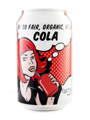 Oxfam Fair Trade cola (similar to Coke) on Rosette Fair Trade