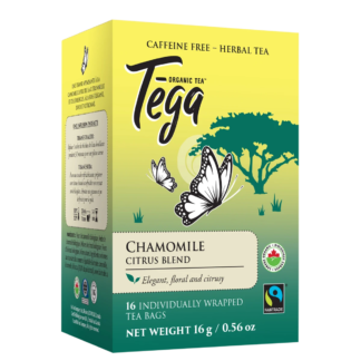 Tega Organic Teas Chamomile Citrus blend fair trade organic tea on Rosette Network