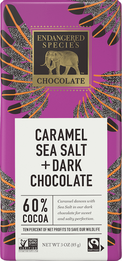 Endangered Species dark chocolate with caramel and sea salt