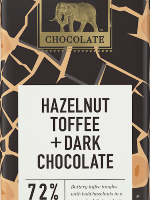 Endangered Species dark chocolate with hazelnut toffee