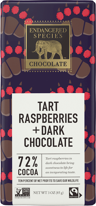 Endangered Species dark chocolate with raspberries