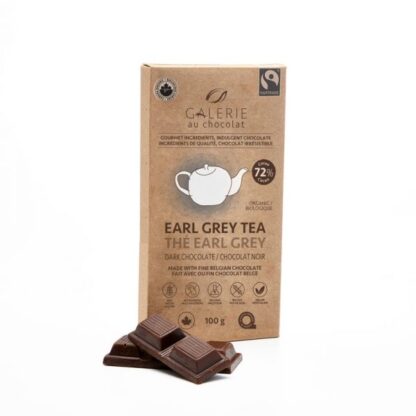 Fair trade Earl Grey dark chocolate by Galerie au Chocolat on the Rosette Network