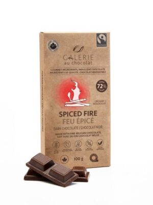 Fair trade Spiced Fire dark chocolate by Galerie au Chocolat on the Rosette Network