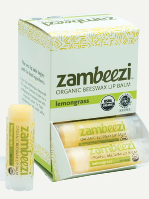 Lemongrass lip balm by Zambeezi (fair trade, natural) on the Rosette Network