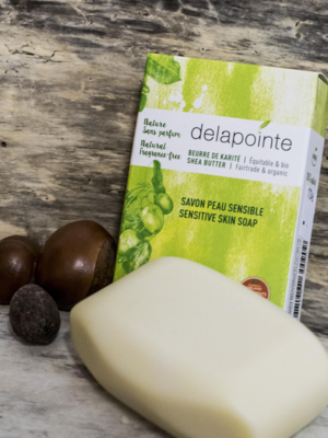 Unscented shea soap (with shea butter) by Karité Delapointe on Rosette Fair Trade