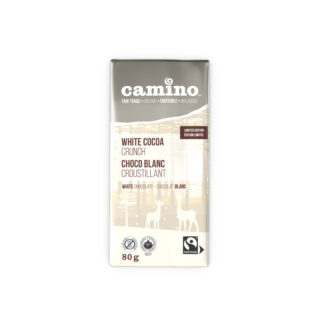 Camino White Cocoa Crunch chocolate bar (organic, limited edition) on Rosette Fair Trade