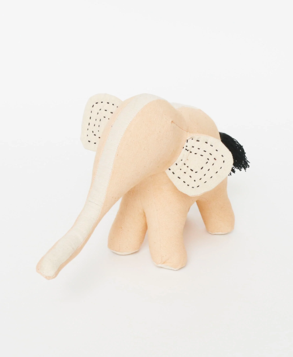 (Blush) Kantha handmade stuffed elephant by Anchal on Rosette Fair Trade