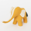 (Mustard) Kantha handmade stuffed elephant by Anchal on Rosette Fair Trade
