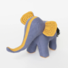 (Slate) Kantha handmade stuffed elephant by Anchal on Rosette Fair Trade