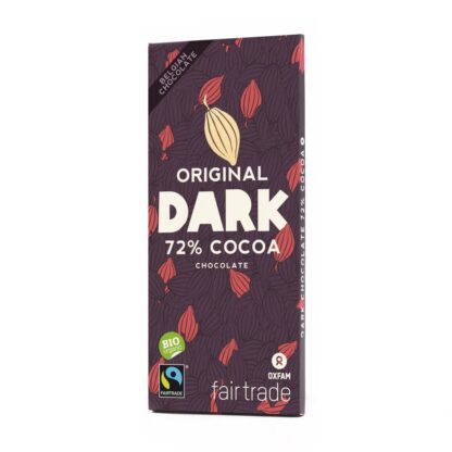 Belgian dark chocolate 72% from Oxfam Fair Trade (organic) available on the Rosette Network