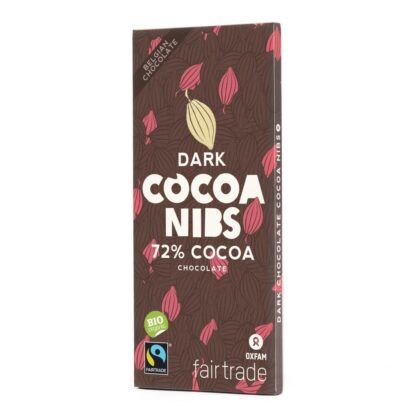 Belgian dark chocolate with cocoa nibs from Oxfam Fair Trade (organic) on Rosette Network online store