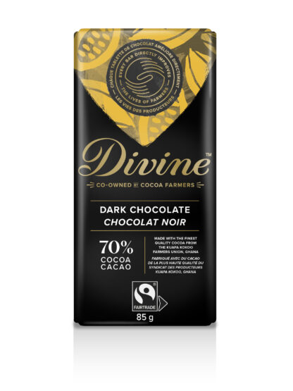 70% dark chocolate by Divine Chocolate on Rosette Fair Trade