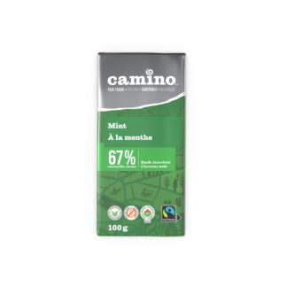 Mint dark chocolate bar by Camino available on Rosette Fair Trade online store