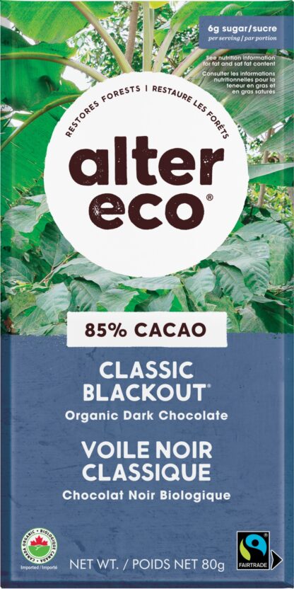 85% dark chocolate by Alter Eco on Rosette Fair Trade