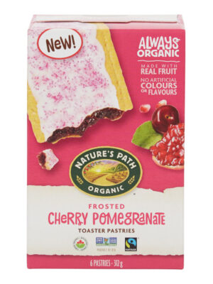 Cherry pomegranate toaster pastries by Nature's Path on Rosette Fair Trade