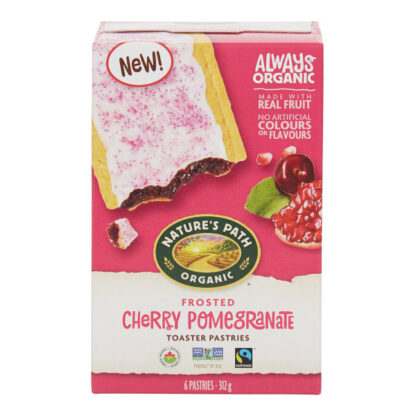 Cherry pomegranate toaster pastries by Nature's Path on Rosette Fair Trade