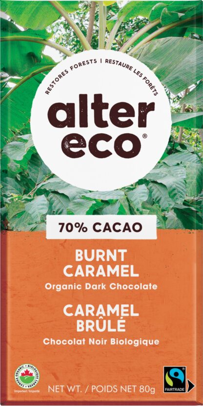 Dark chocolate with burnt caramel by Alter Eco on Rosette Fair Trade