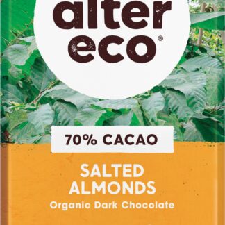 Dark chocolate with salted almonds by Alter Eco on Rosette Fair Trade