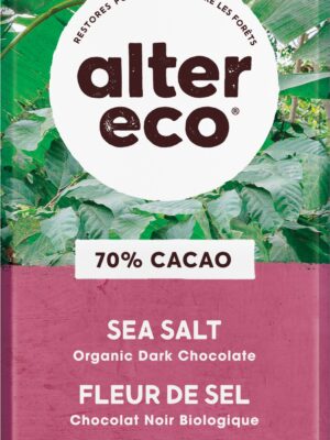 Dark chocolate with sea salt by Alter Eco on Rosette Fair Trade