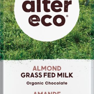 Grass fed milk chocolate with salted almonds by Alter Eco on Rosette Fair Trade