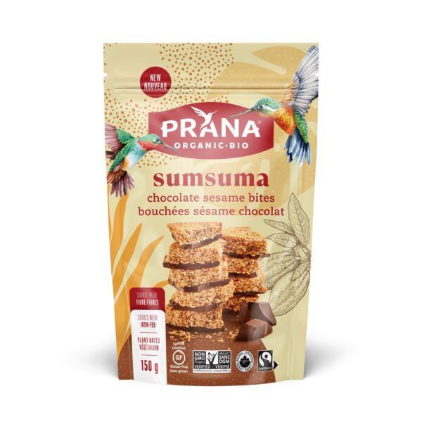 Sumsuma dark chocolate sesame bites by Prana on Rosette Fair Trade