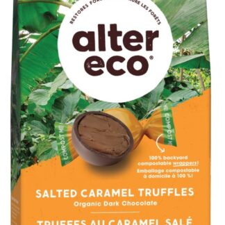 Salted Caramel Truffles organic dark milk chocolate by Alter Eco on Rosette Fair Trade