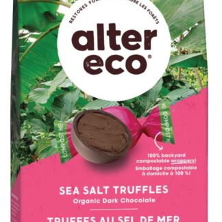 Sea Salt Truffles organic dark milk chocolate by Alter Eco on Rosette Fair Trade